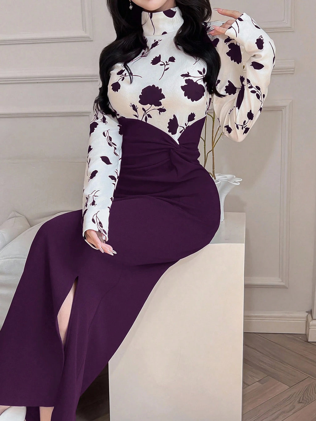 Feyla Elegant Slim-Fit Women Long Dress, Minimalist & Fashionable For
