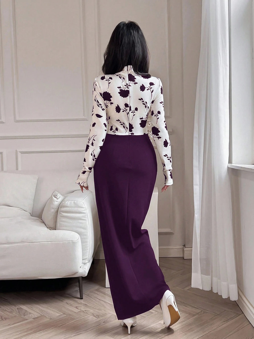 Feyla Elegant Slim-Fit Women Long Dress, Minimalist & Fashionable For