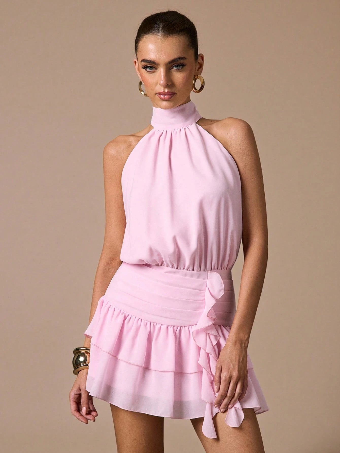 BAE Women's Tie-Dye Print Pleated Fitted Sleeveless Dress - image 7