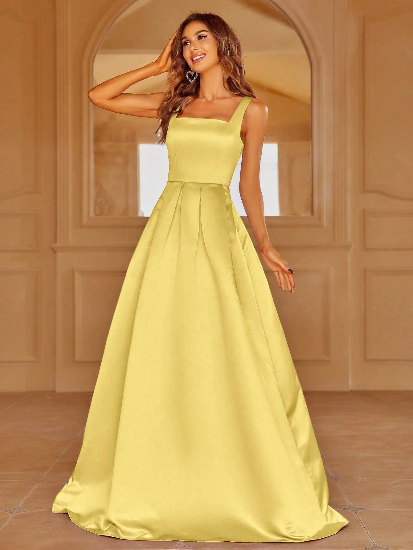 Faeriesty Elegant Jade Green Sleeveless Long Evening Dress, Made Of
