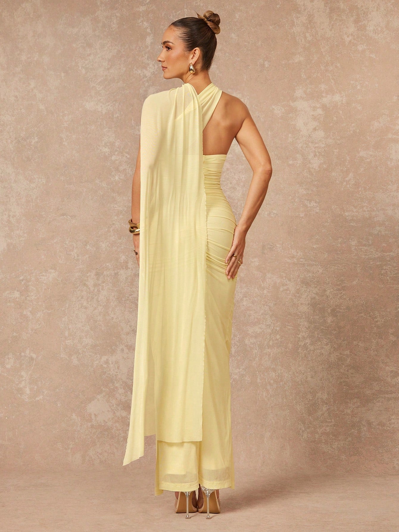 Lumalex Women's Pale Yellow Elegant Summer Dinner Birthday Mother Of