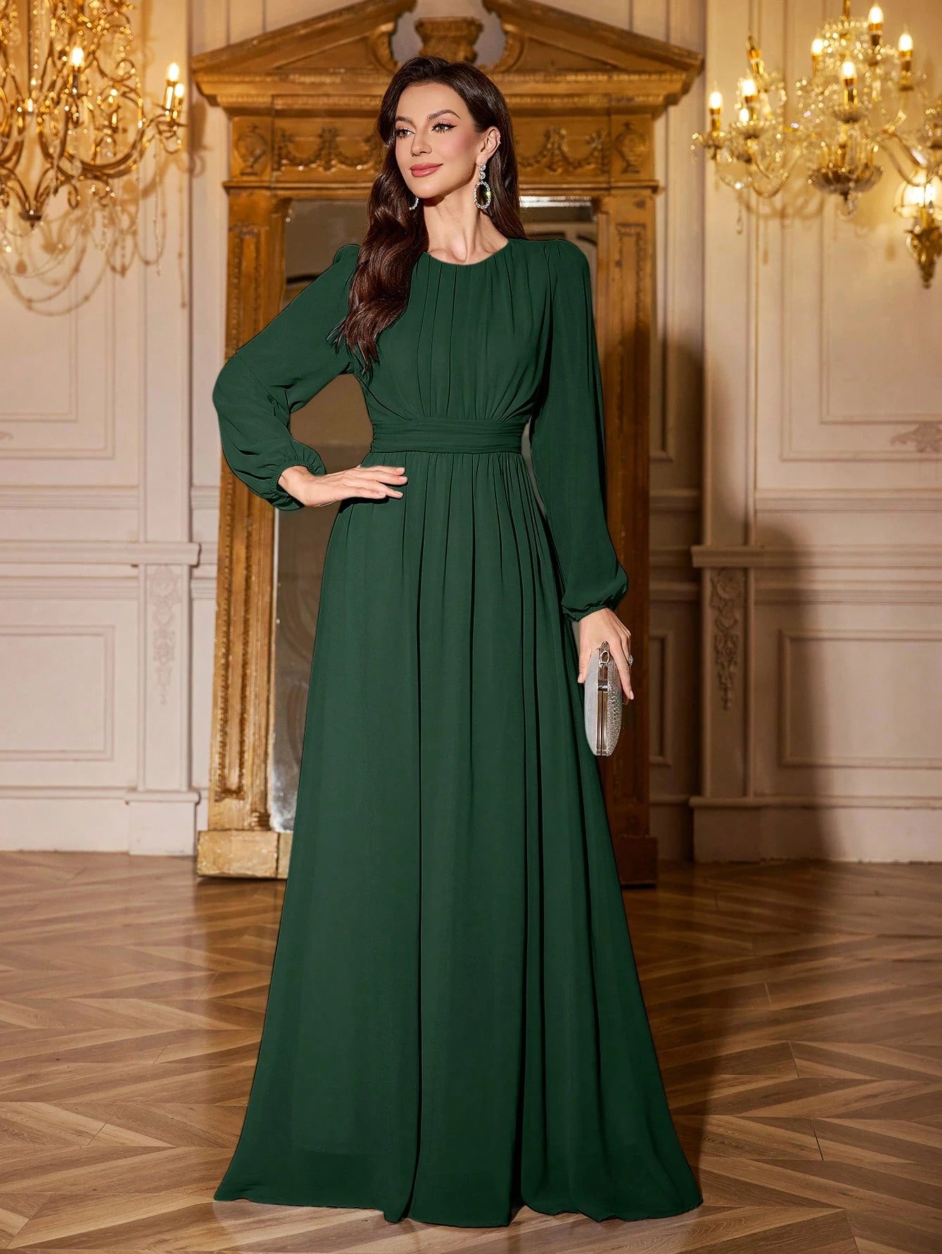 Volly Toych Elegant And Graceful Chiffon Bridesmaid Dress, Unlined