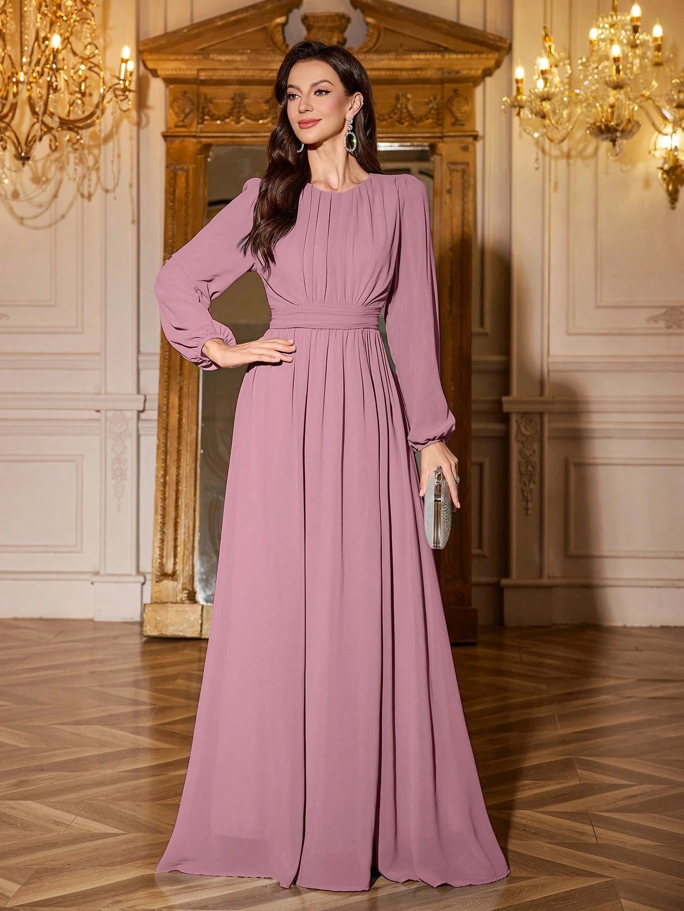 Volly Toych Elegant And Graceful Chiffon Bridesmaid Dress, Unlined