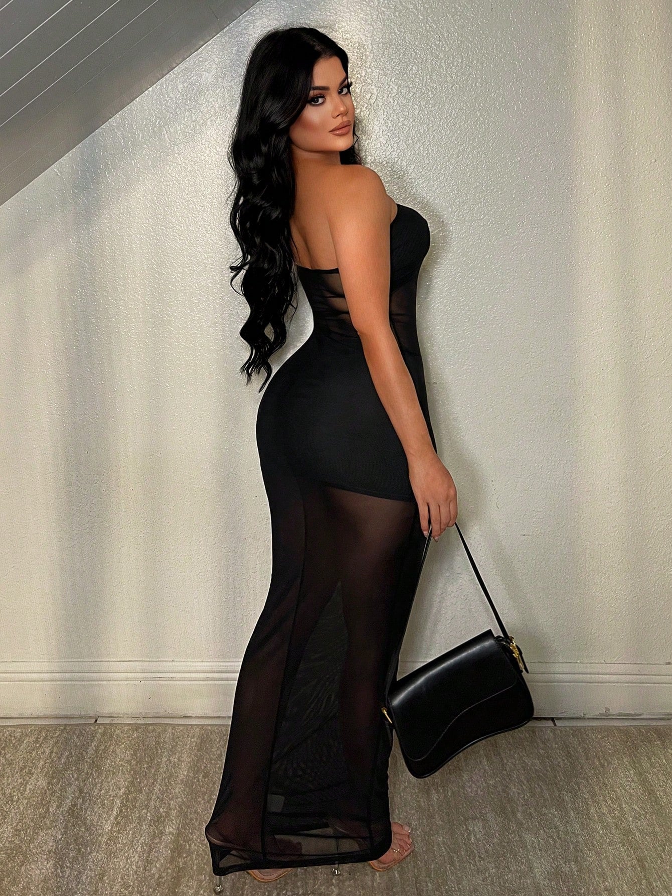 SXY Sleeveless Sexy Mesh Sheer Dress,Dresses For Women Summer