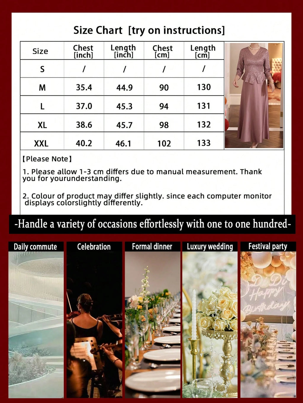 Beautiful Long Flowing Dress For Elegant Ladies, Stylish And Luxurious Evening Gown For Mothers, Wedding - image 3