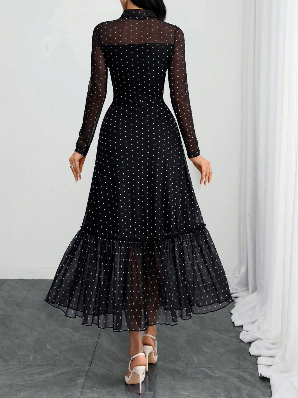 Women's Elegant Sexy Romantic Vintage Polka Dot Double-Layer Bow
