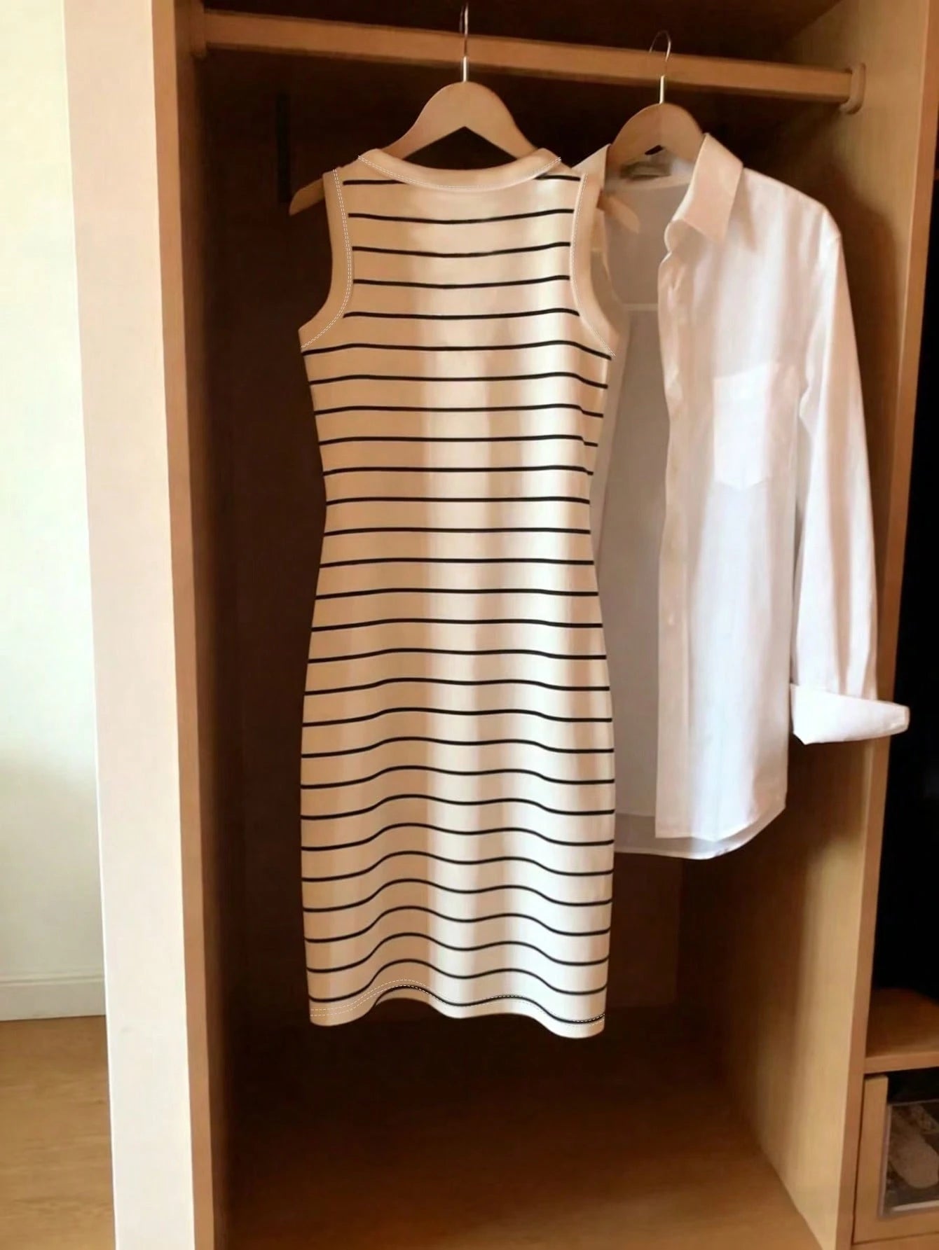 Resyla Casual Vintage Khaki & Light Color Floral Print Dress