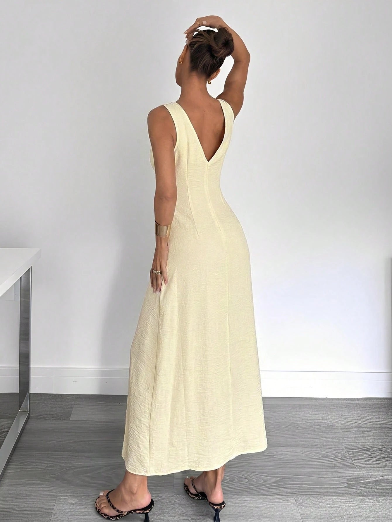 Siren Gaze New Summer Waist Ruched A-Line Long Dress, Slimming,Summer