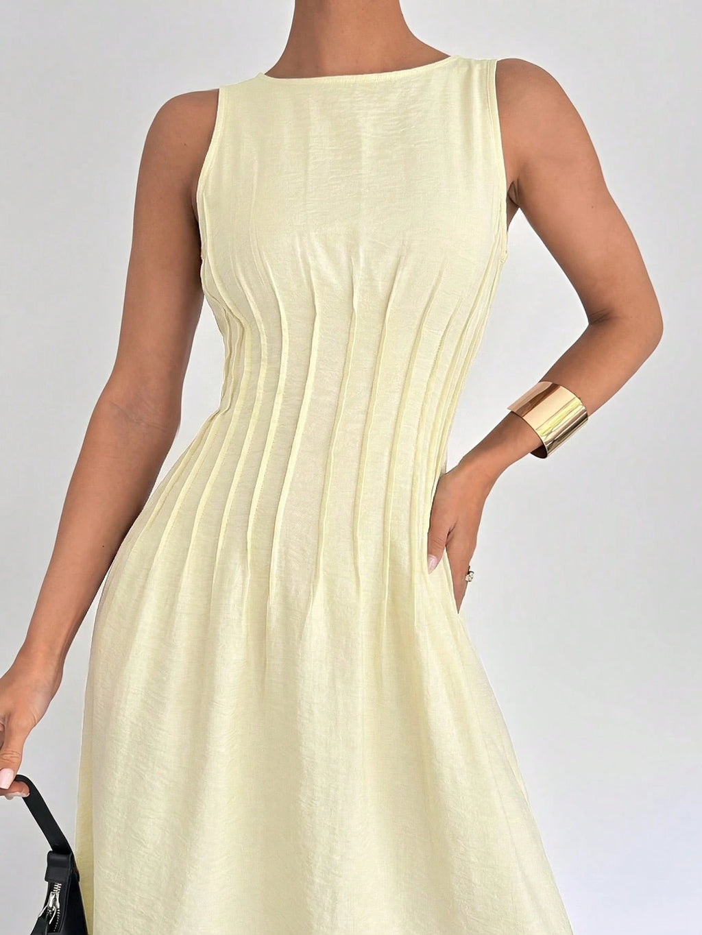 Siren Gaze New Summer Waist Ruched A-Line Long Dress, Slimming,Summer