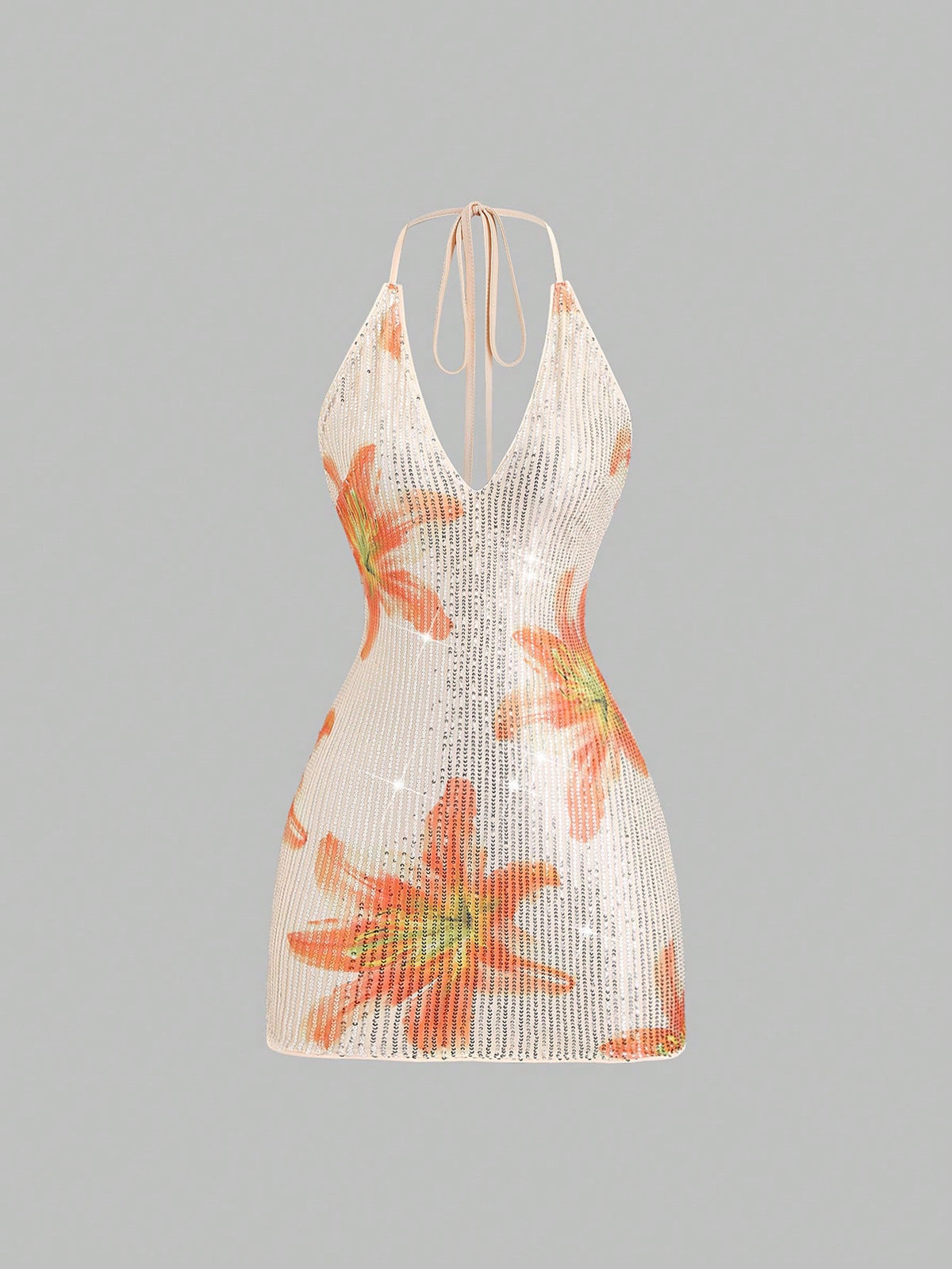 Sweetra Women's New Spring/Summer Suitable For Vacation, Party, Elegant Romantic Floral Sequin Fabric Deep - image 7