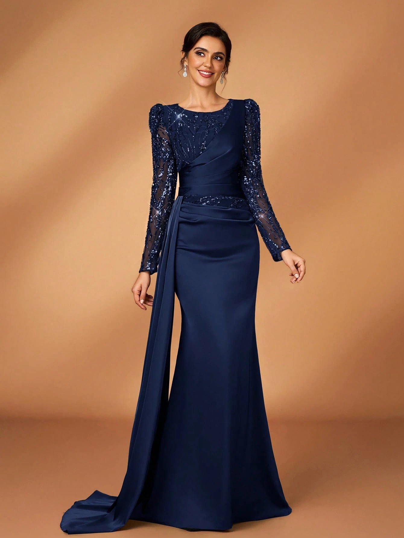 Serin Elegant Sequin Floor-Length Formal Dress For Mother Of The Bride - image 15