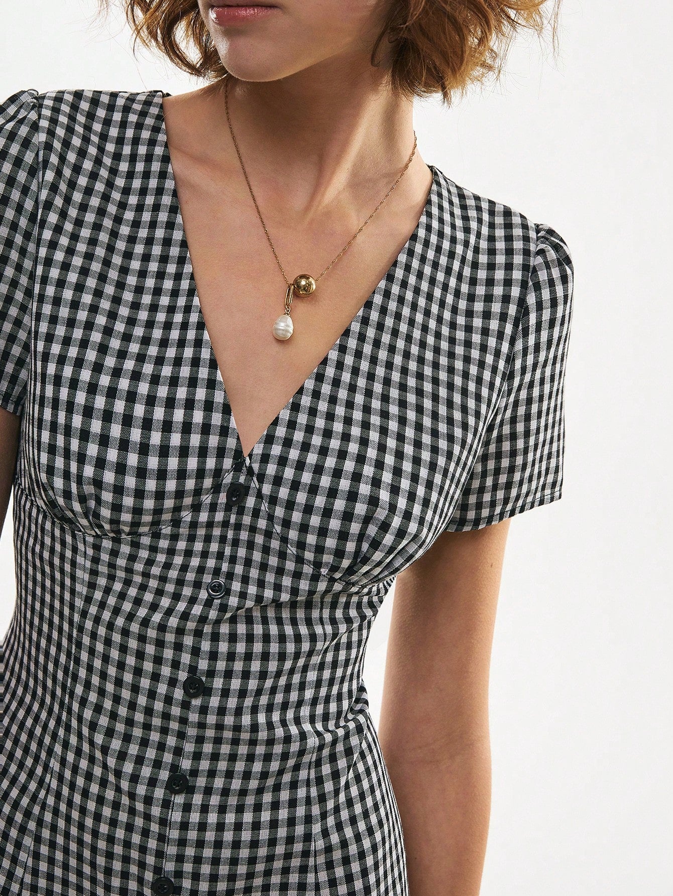 Poéselle Women's Plaid Short Sleeve Single-Breasted Casual Mini Dress,Casual Dresses For Women - image 18