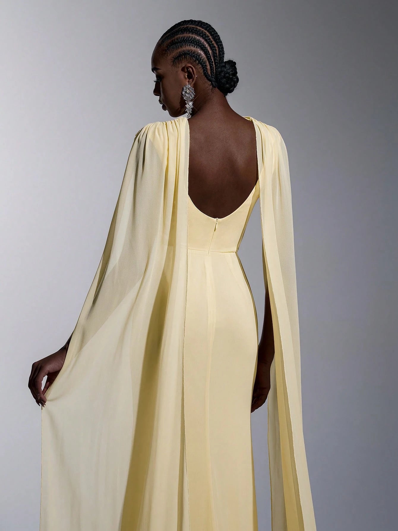 Elitara Elegant, , Fashionable Green Chiffon Halter Fishtail Hem Formal Dress, Wedding Guest Yellow And - image 14