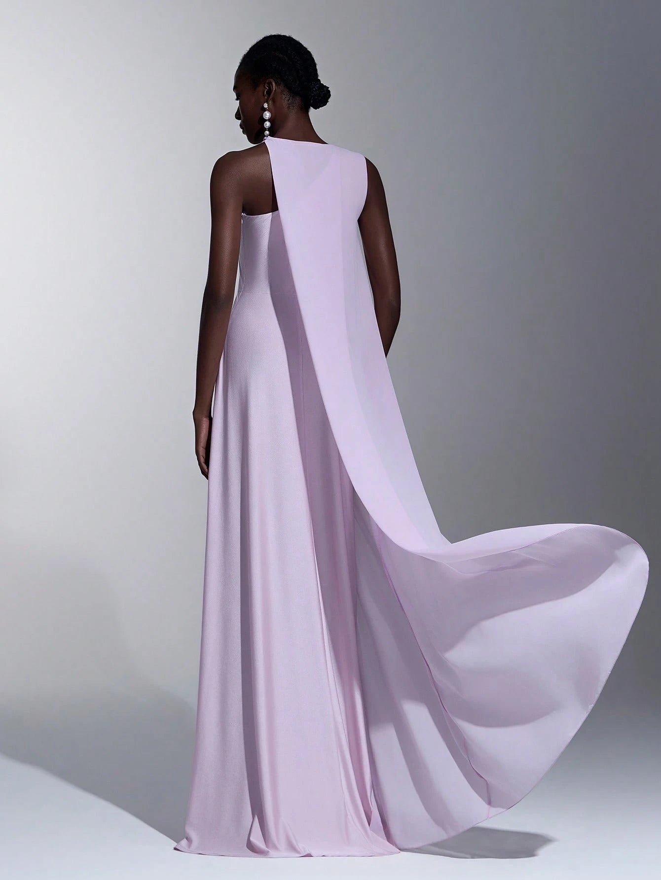 Elitara Elegant,Lavender Summer Round Neck A-Line Long Dress,Stylish Lilac Purple Party Wedding Guest Dress - image 9
