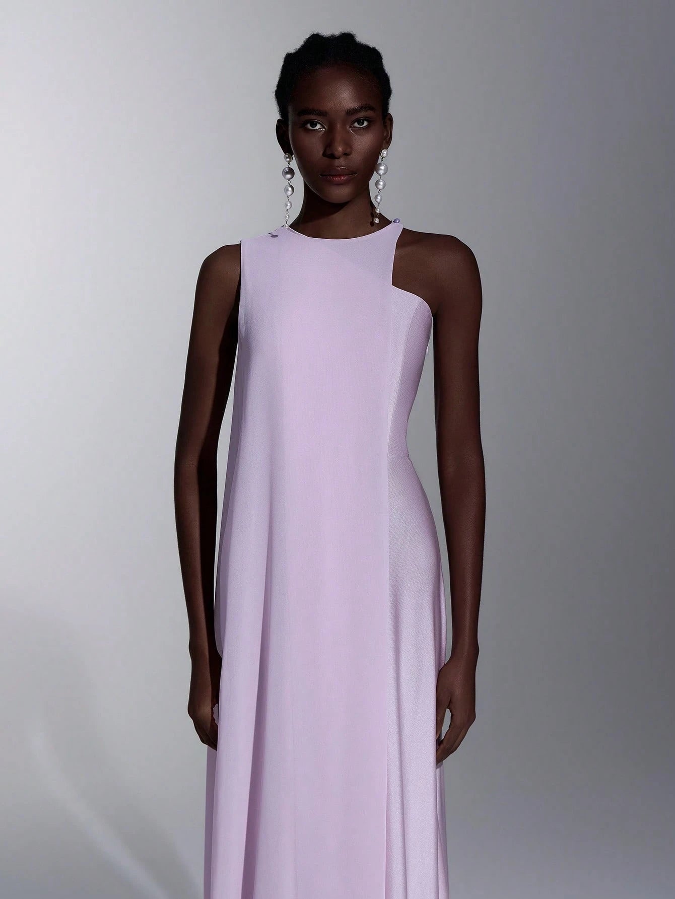 Elitara Elegant,Lavender Summer Round Neck A-Line Long Dress,Stylish Lilac Purple Party Wedding Guest Dress - image 10