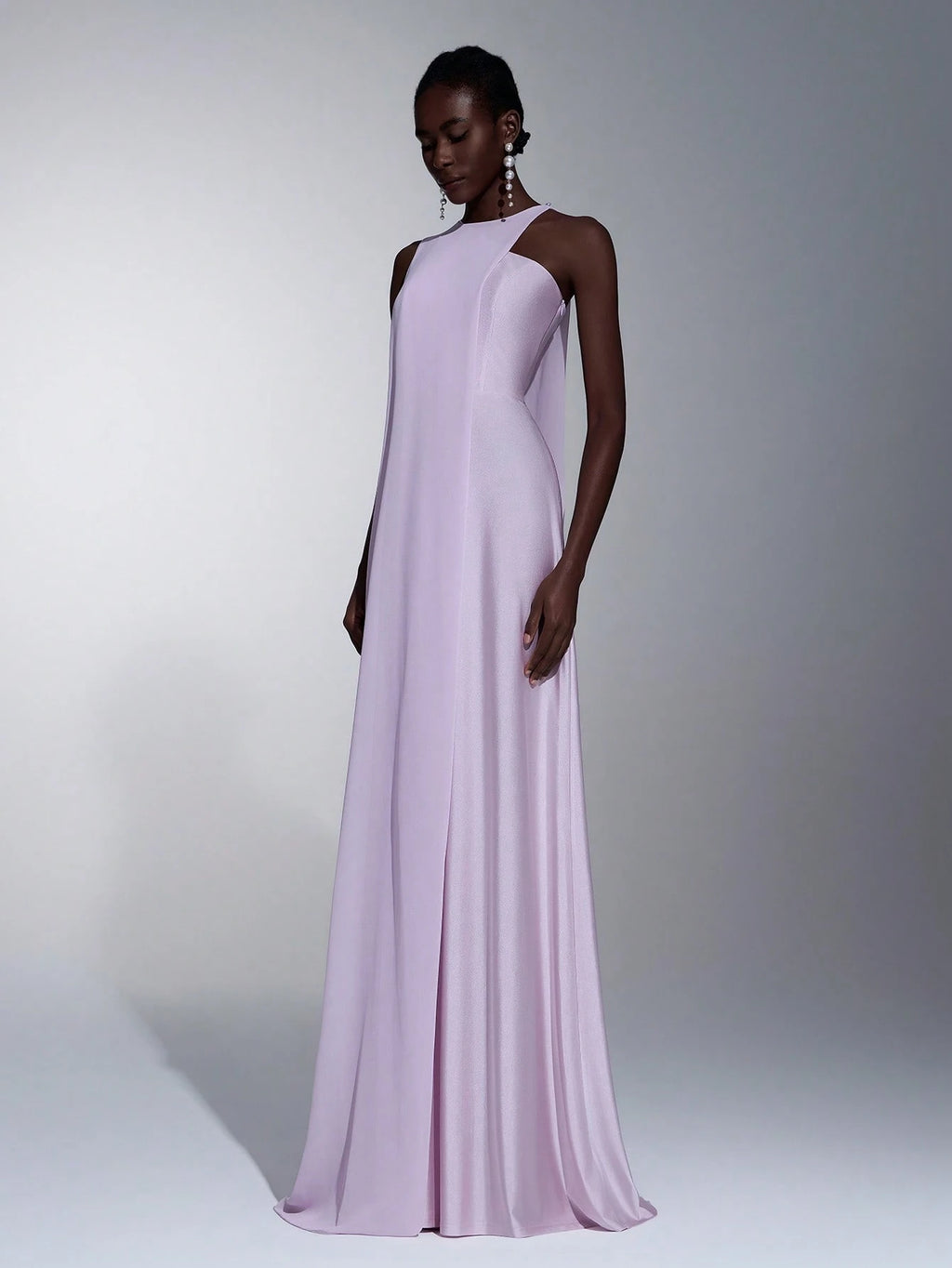 Elitara Elegant,Lavender Summer Round Neck A-Line Long Dress,Stylish Lilac Purple Party Wedding Guest Dress - image 13