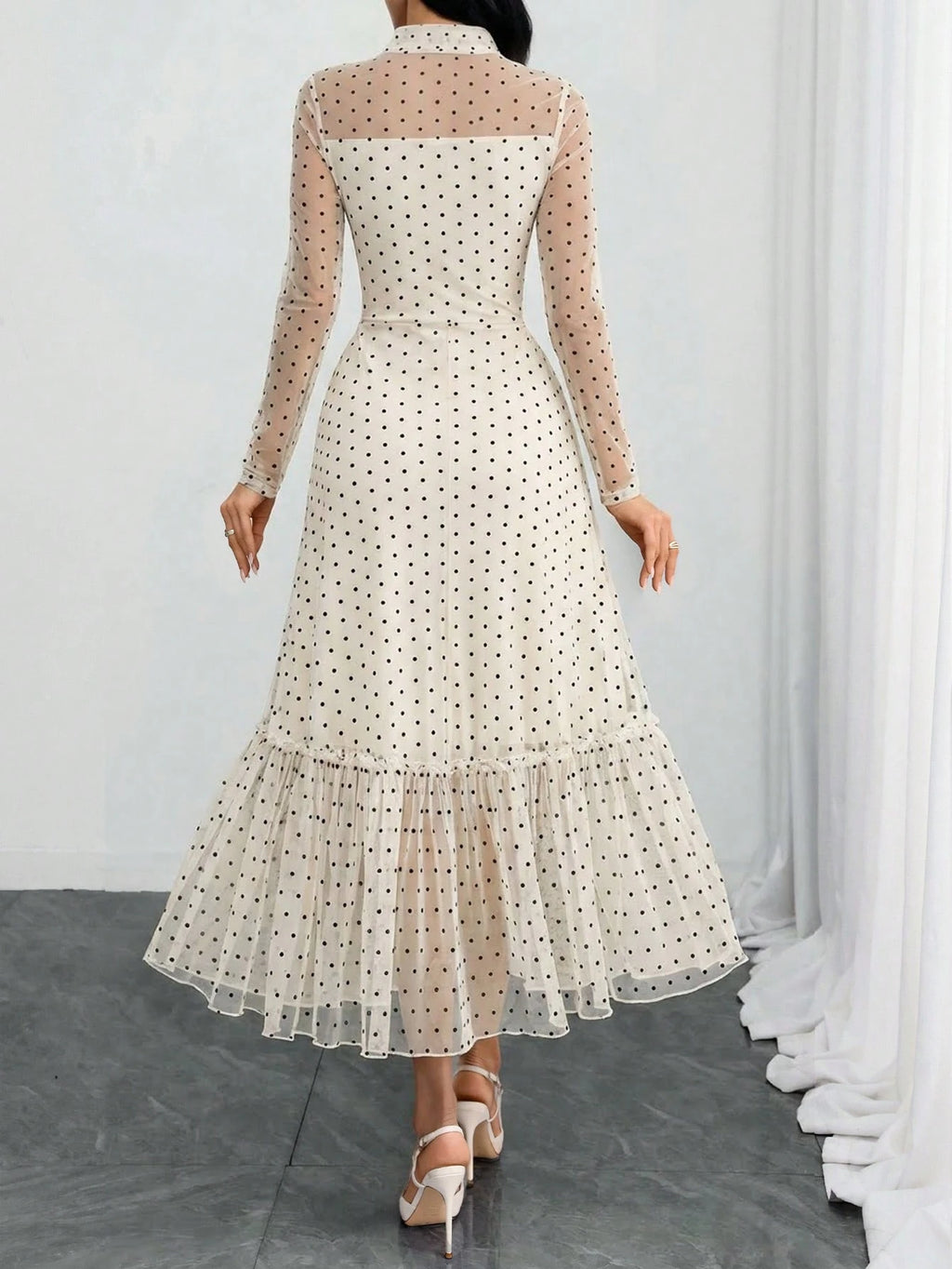 Women's Elegant Sexy Romantic Vintage Polka Dot Double-Layer Bow