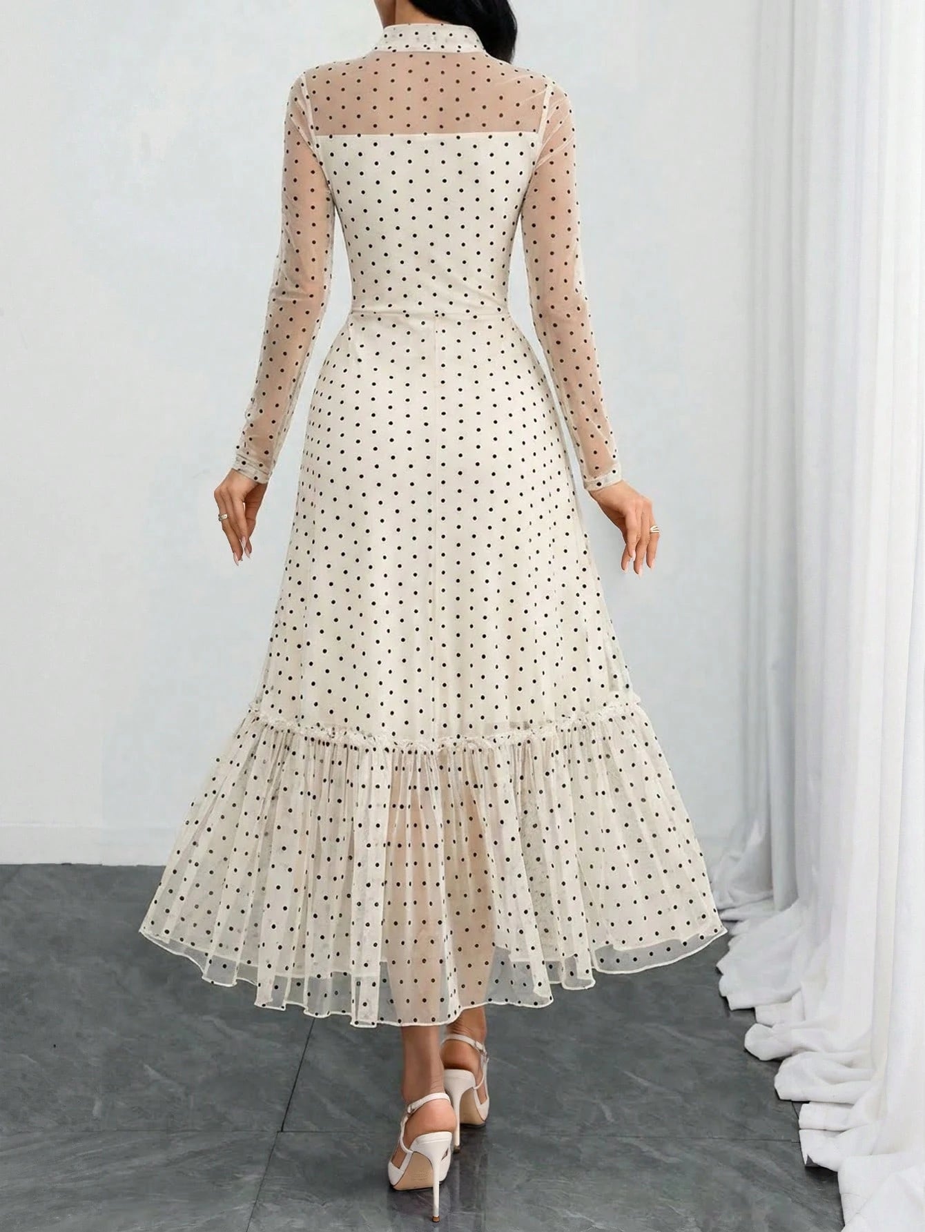 Women's Elegant Sexy Romantic Vintage Polka Dot Double-Layer Bow
