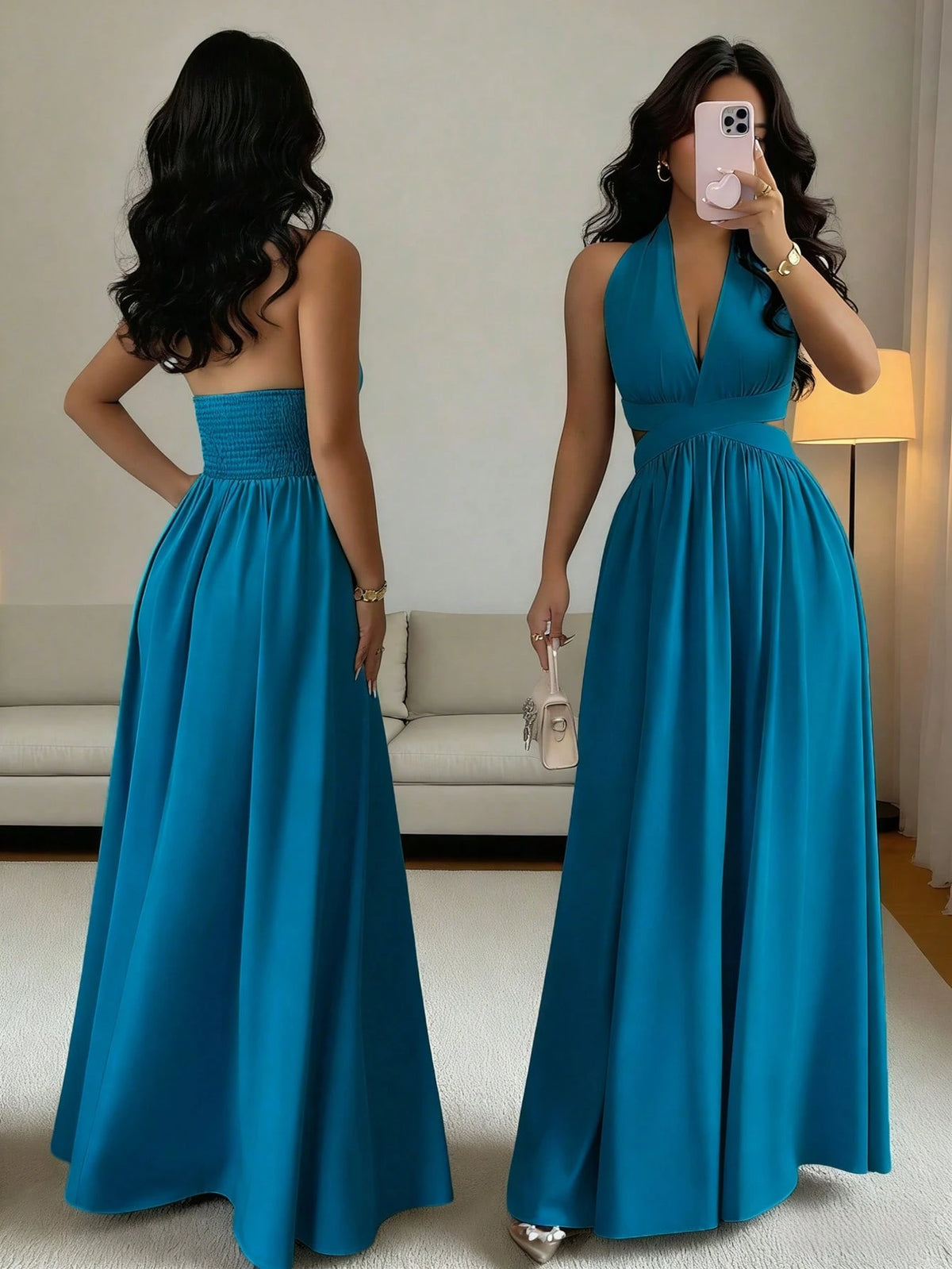 Women's Lilac Purple Elegant Party Dress