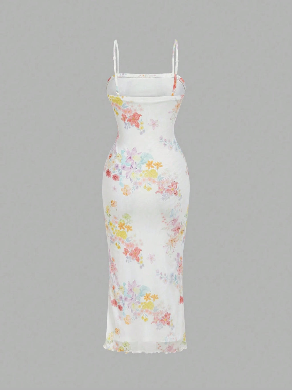 MOD Women's Floral Print Dress With Spaghetti Straps And Mermaid Hem, Elegant Tropical For Vacation Vacation - image 18