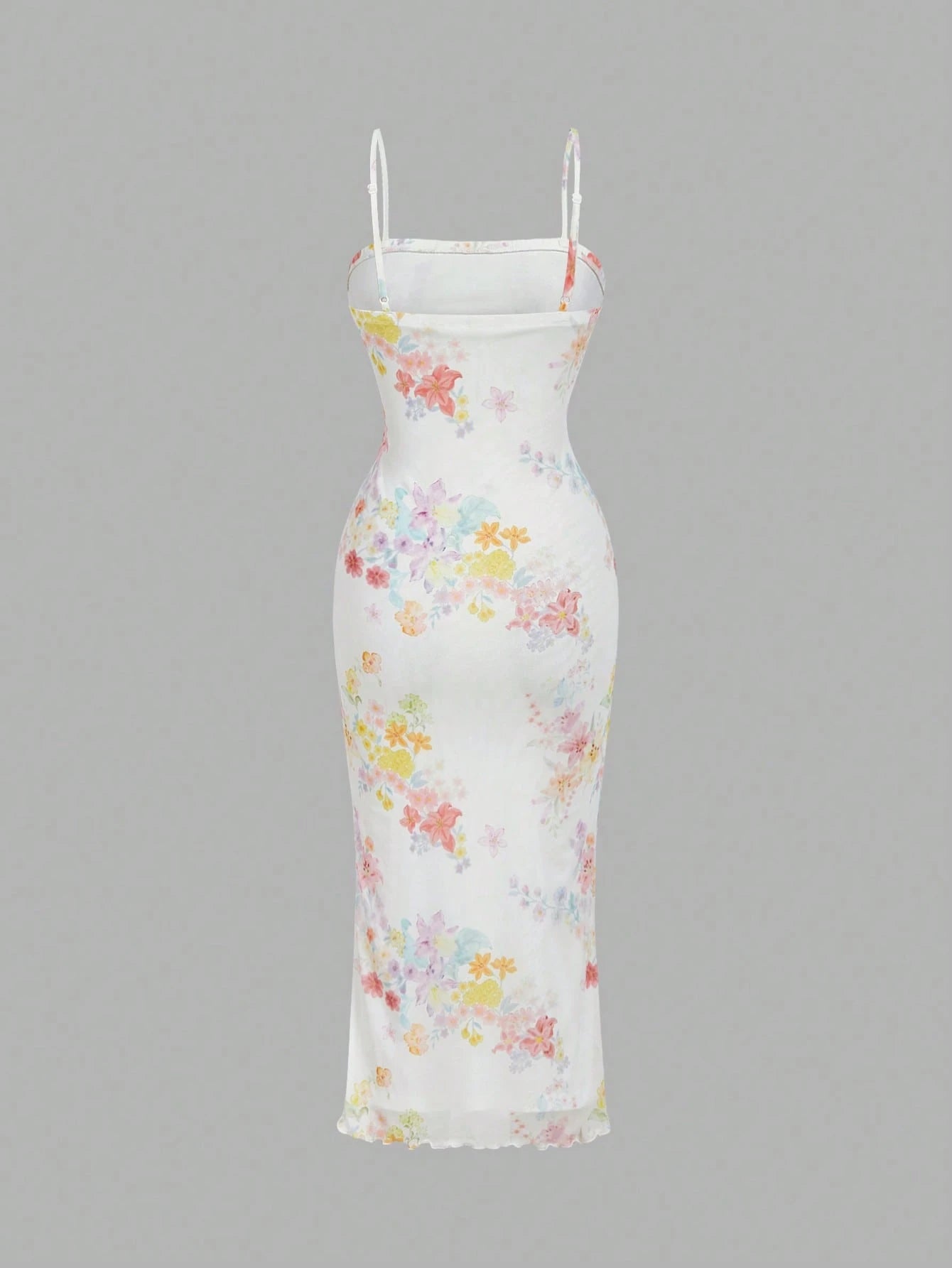 MOD Women's Floral Print Dress With Spaghetti Straps And Mermaid Hem, Elegant Tropical For Vacation Vacation - image 18