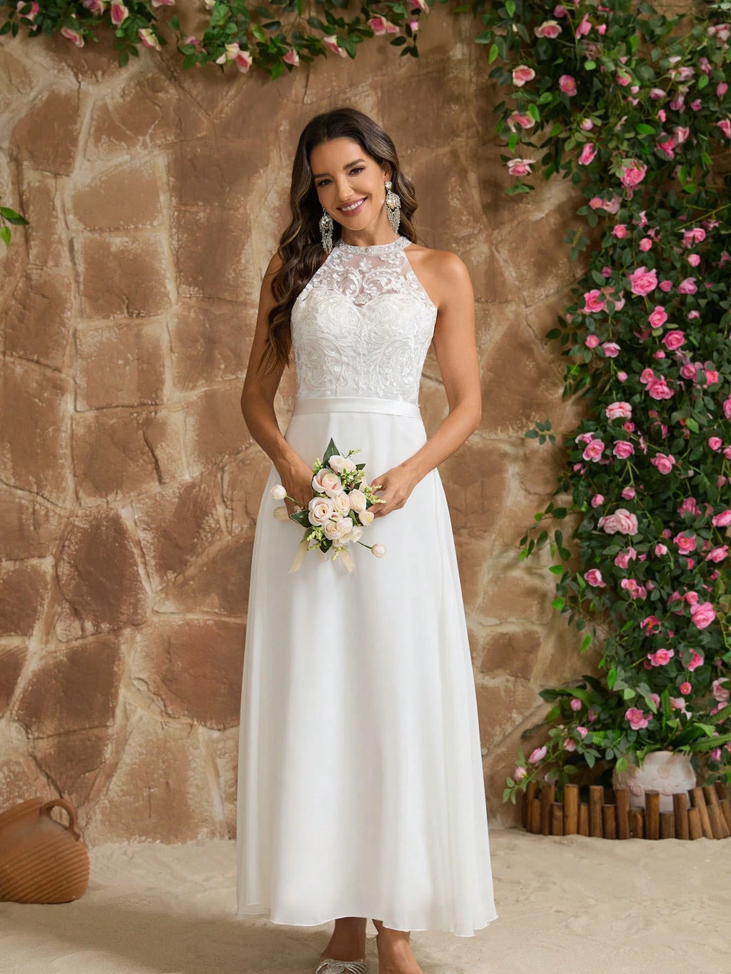 YUMIBRAVO Romantic Appliques Wedding Dresses Bride, Off-Shoulder Wedding Dress For Bride, Hollow-Out Wedding - image 6