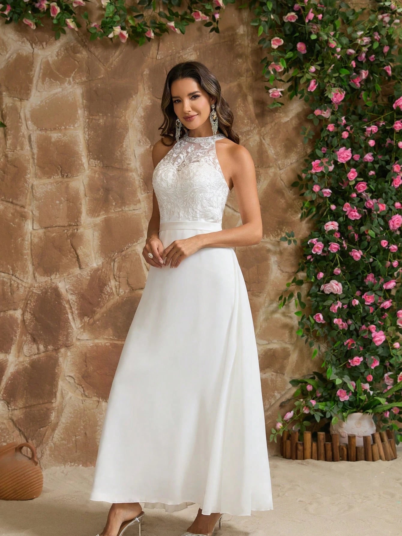 YUMIBRAVO Romantic Appliques Wedding Dresses Bride, Off-Shoulder Wedding Dress For Bride, Hollow-Out Wedding - image 7