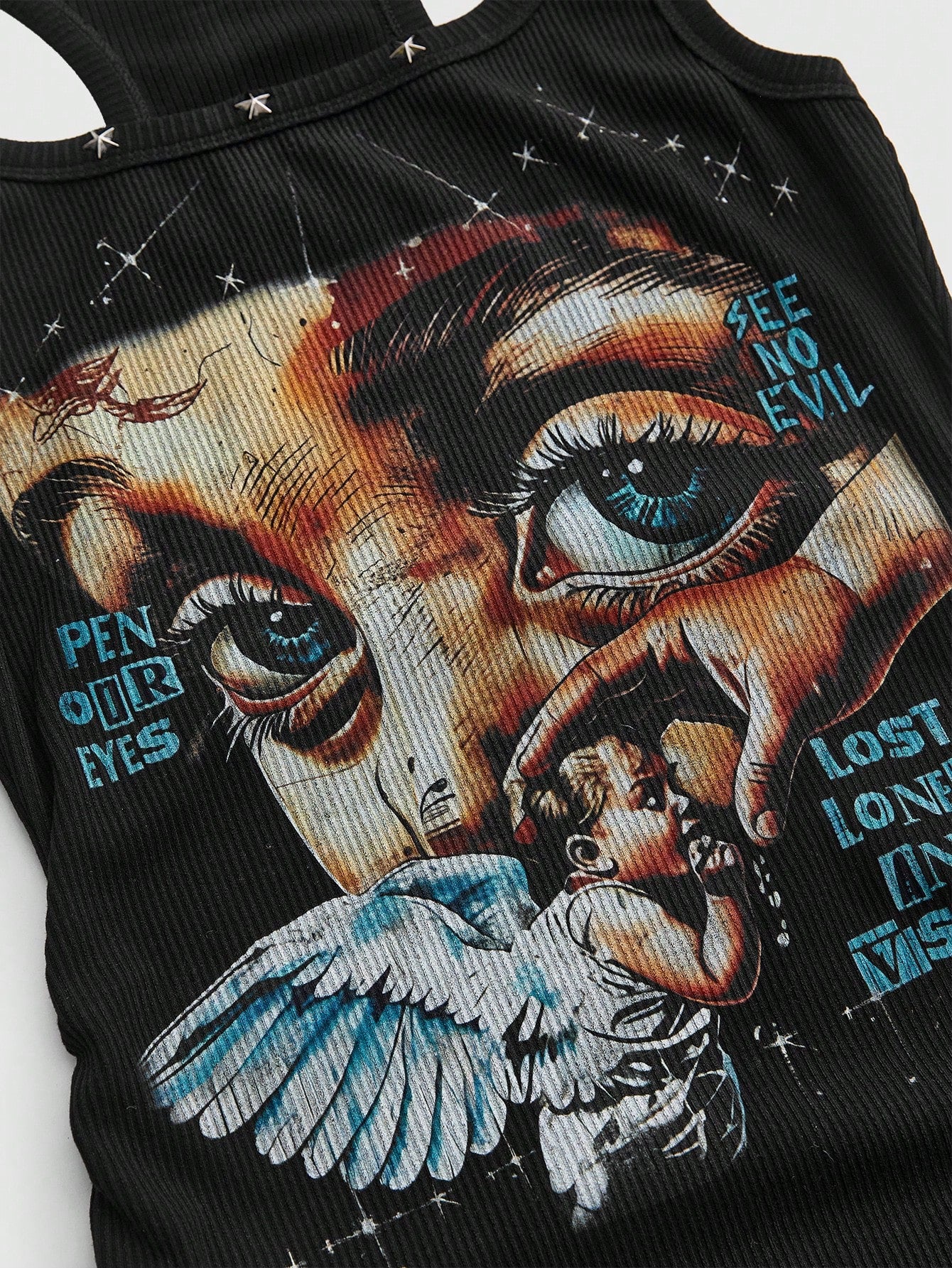 Street Life Women's Retro Baddie Unisex Streetwear Angel Face Print