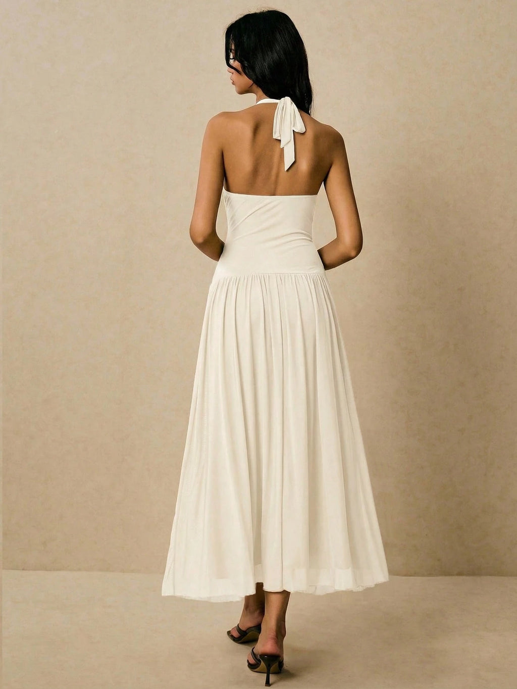 Poéselle Women's Sleeveless Backless Dress, Flowy Dress,Sun