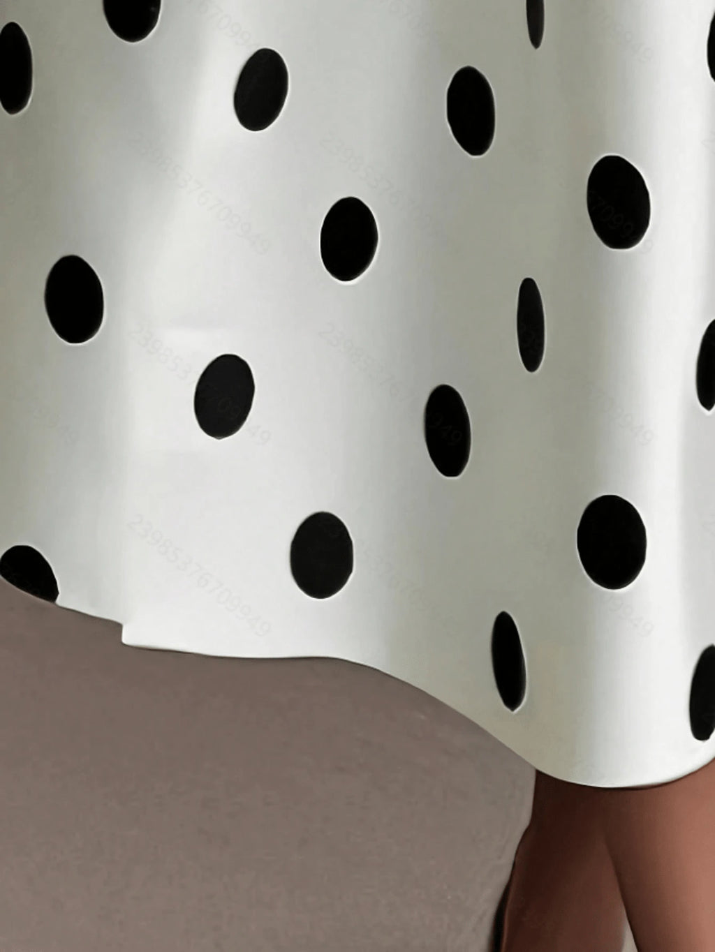 Women's Elegant Pink Polka Dot Midi Dress With Deep V Neck And Bow Detail, Sleeveless Fit And Flare Casual - image 4