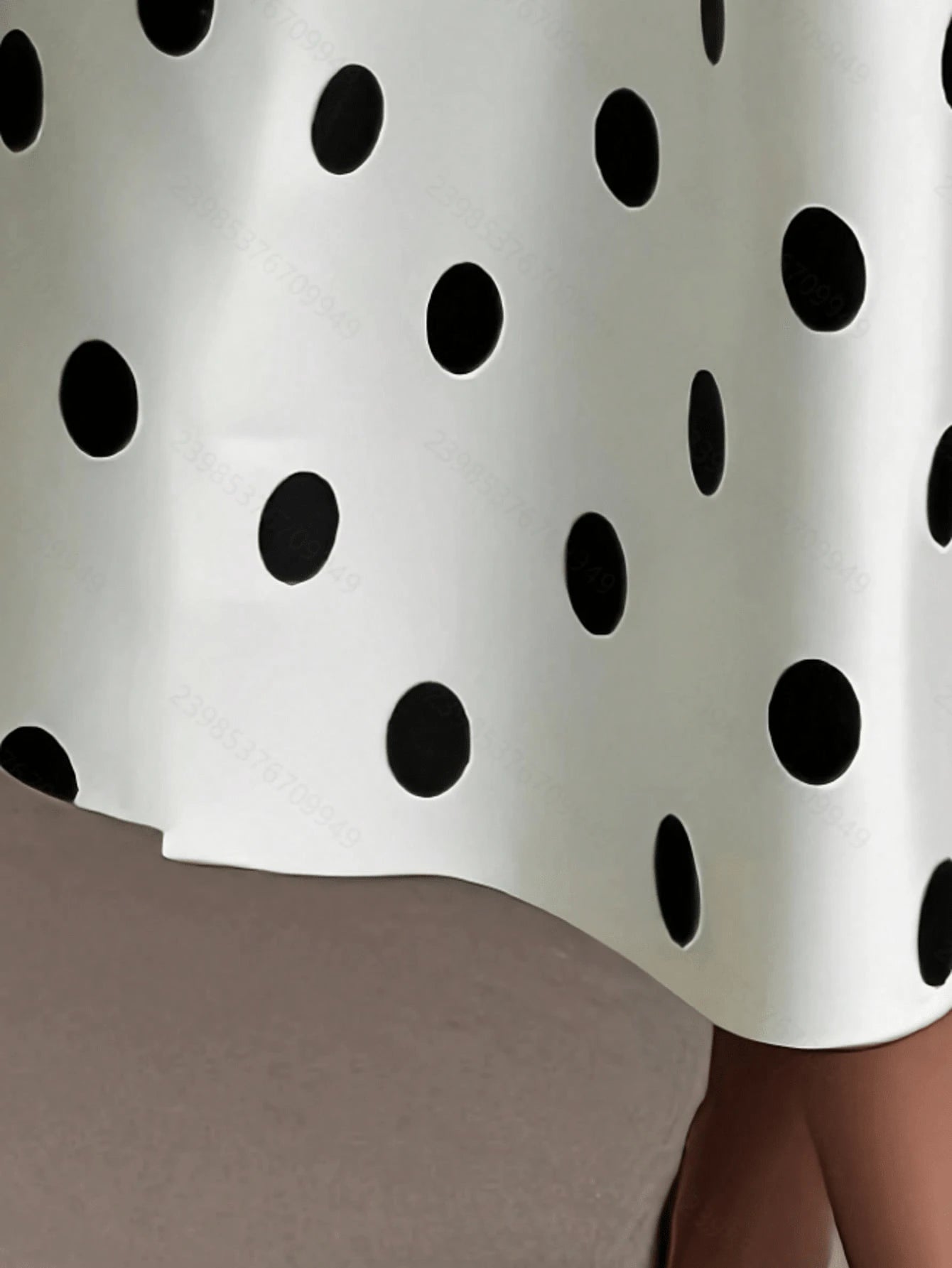 Women's Elegant Pink Polka Dot Midi Dress With Deep V Neck And Bow Detail, Sleeveless Fit And Flare Casual - image 4