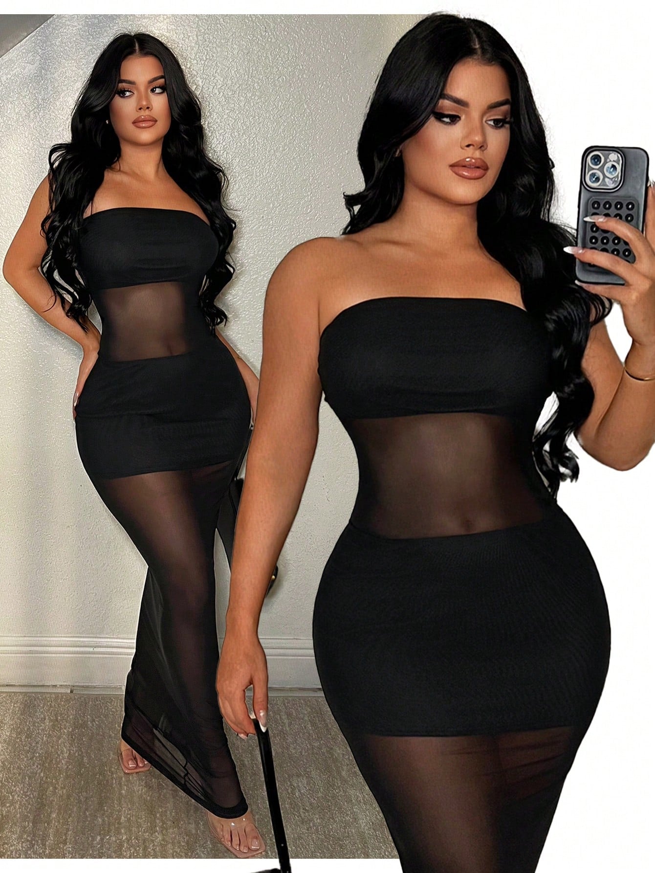 SXY Sleeveless Sexy Mesh Sheer Dress,Dresses For Women Summer