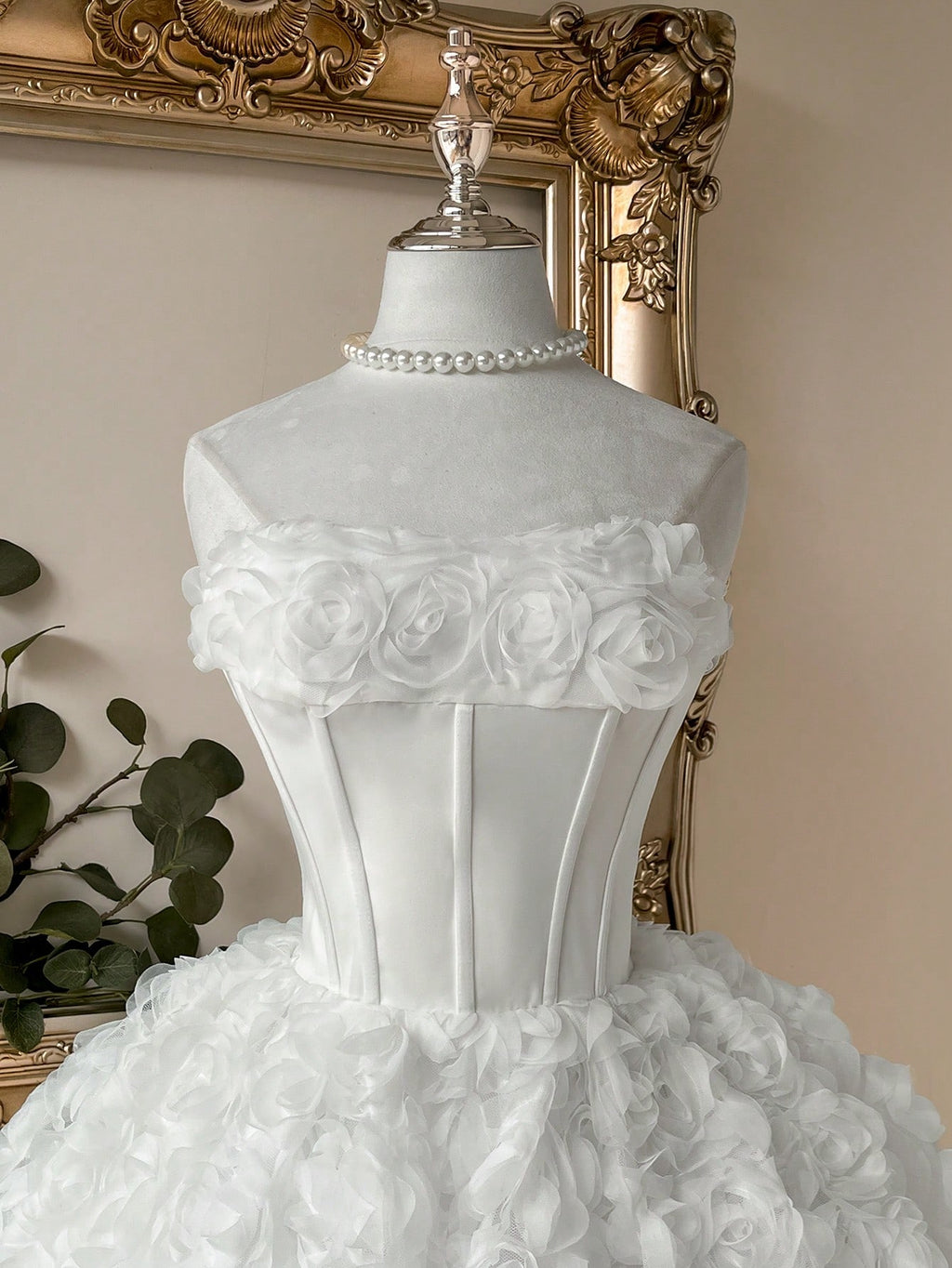 Lovelzi White Summer Elegant Bachelorette Formal Party Wedding Southern French Off-Shoulder 3D Embroidered - image 3