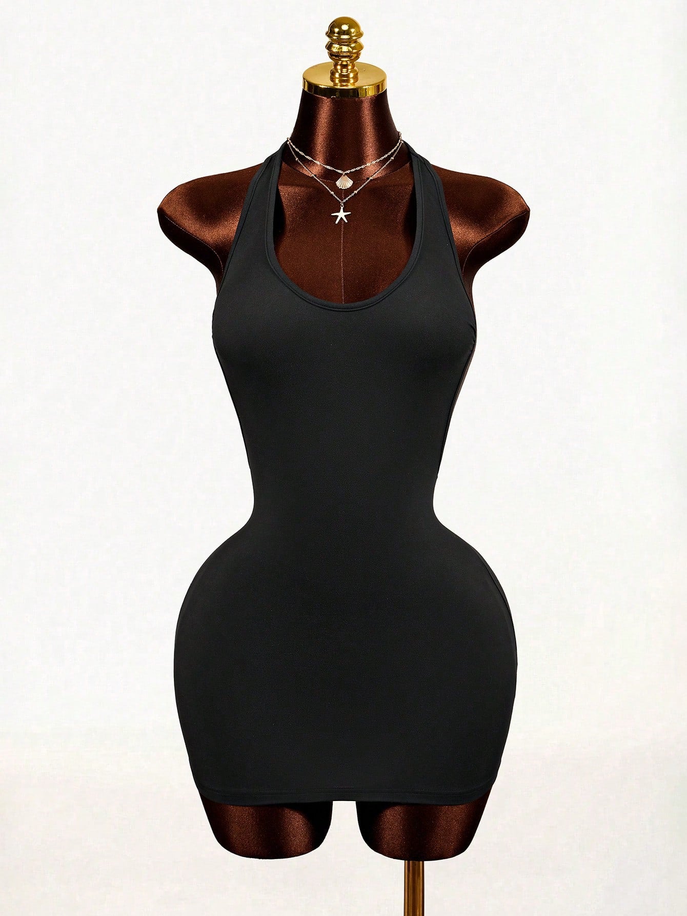 BamGleam 2026 Summer White Bandage Club Bodycon Short Dress,Back