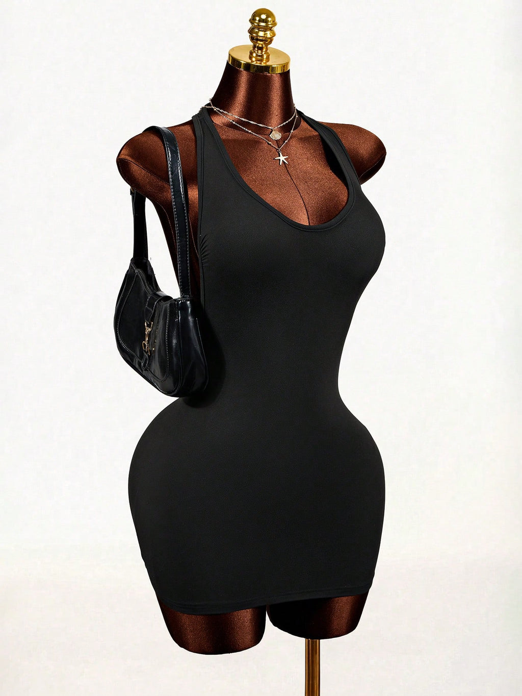 BamGleam 2026 Summer White Bandage Club Bodycon Short Dress,Back