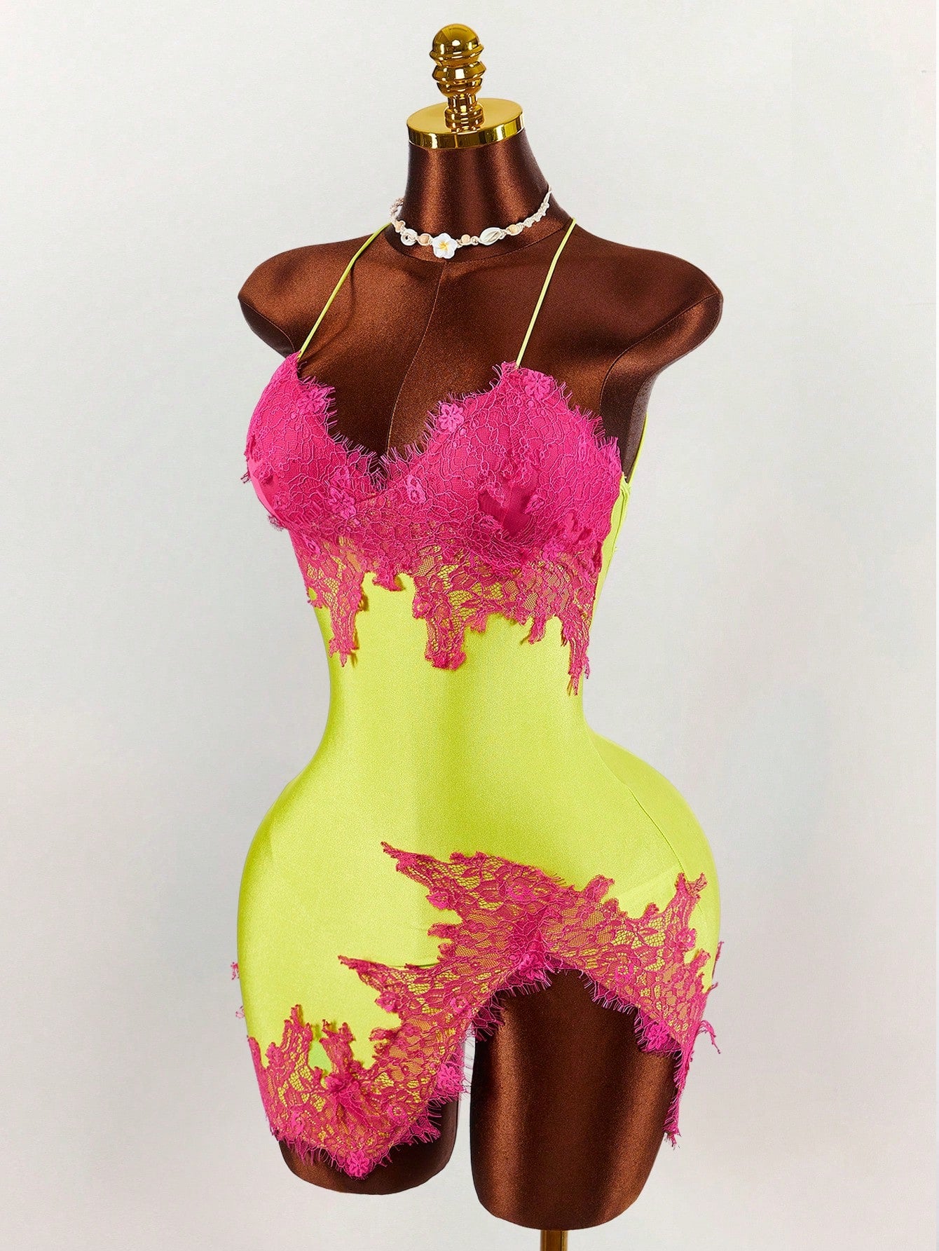 Bumpella Women's Fashion Sexy Contrast Color Lace Patchwork Animal