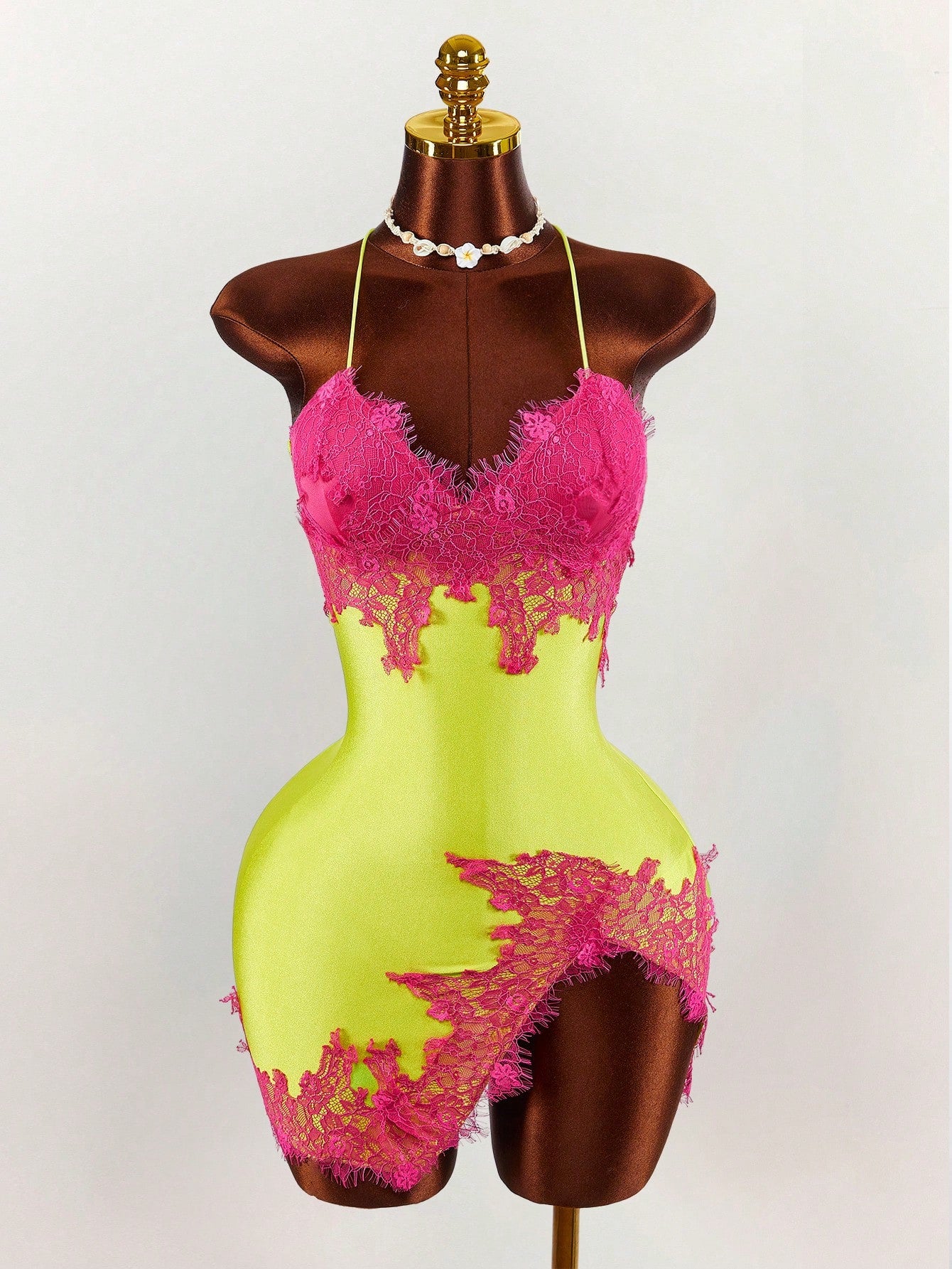 Bumpella Women's Fashion Sexy Contrast Color Lace Patchwork Animal