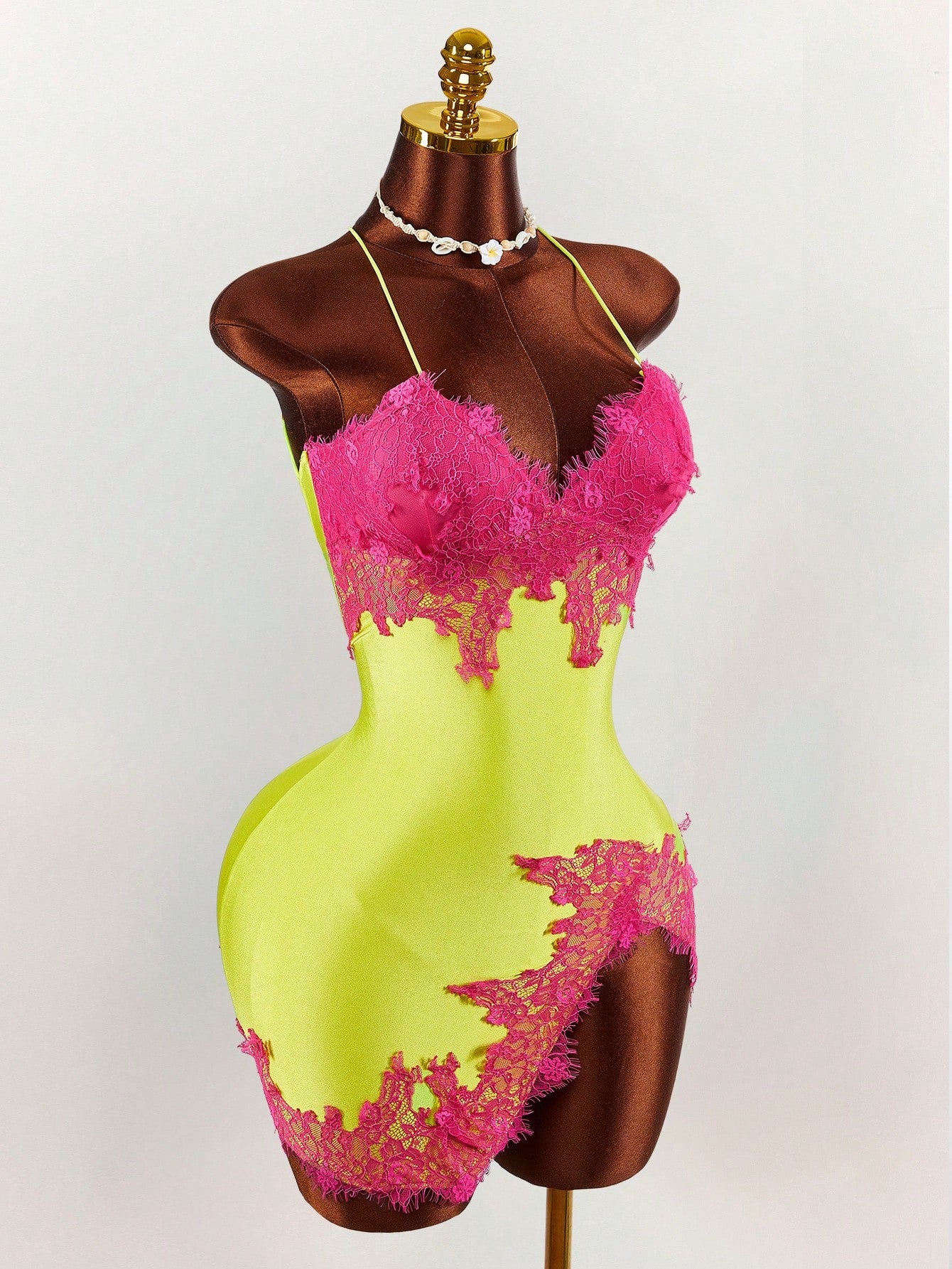 Bumpella Women's Fashion Sexy Contrast Color Lace Patchwork Animal
