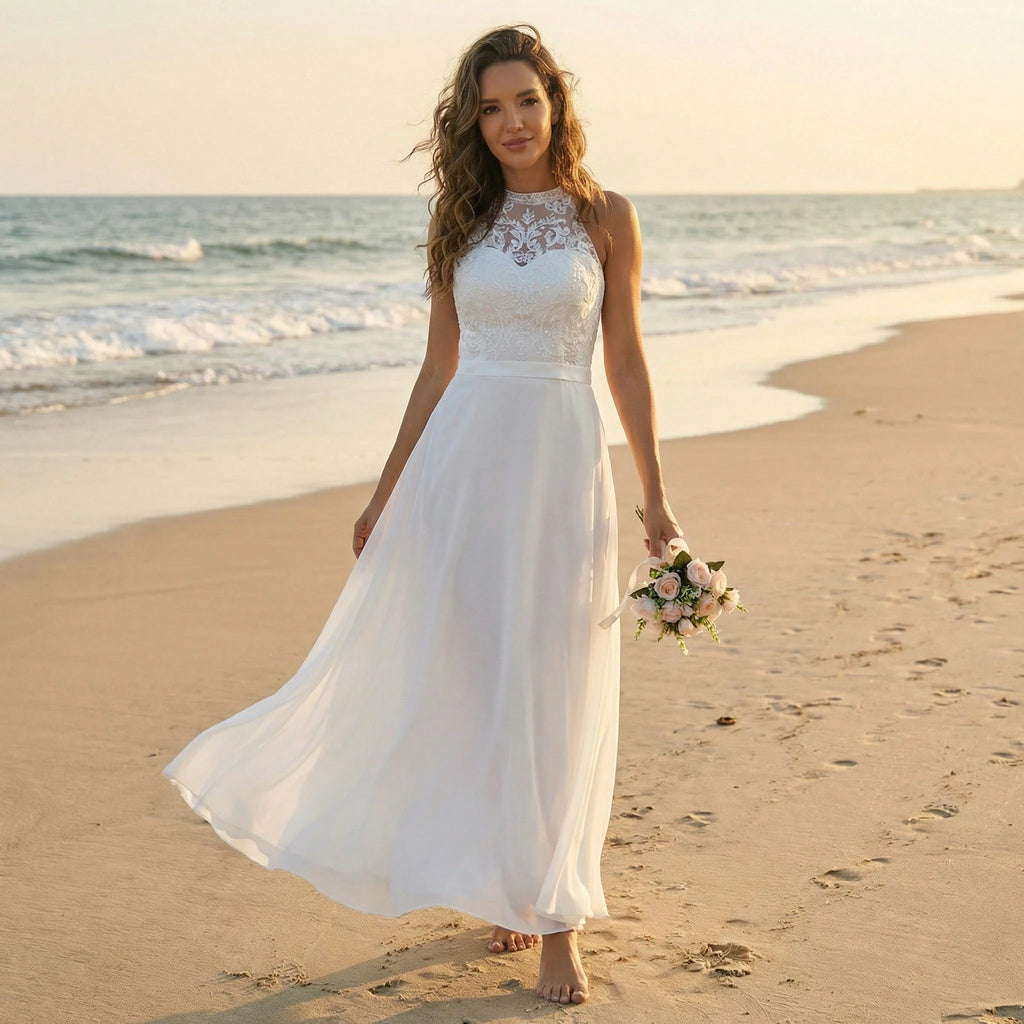 YUMIBRAVO Romantic Appliques Wedding Dresses Bride, Off-Shoulder Wedding Dress For Bride, Hollow-Out Wedding - image 3