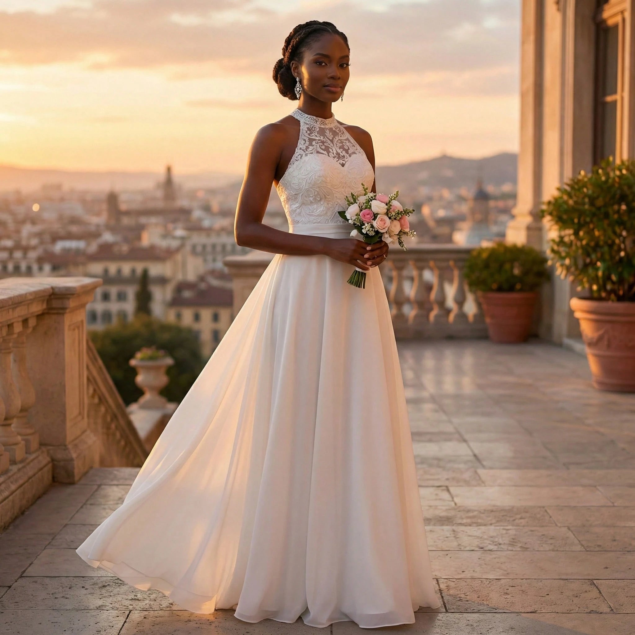 YUMIBRAVO Romantic Appliques Wedding Dresses Bride, Off-Shoulder Wedding Dress For Bride, Hollow-Out Wedding - image 9