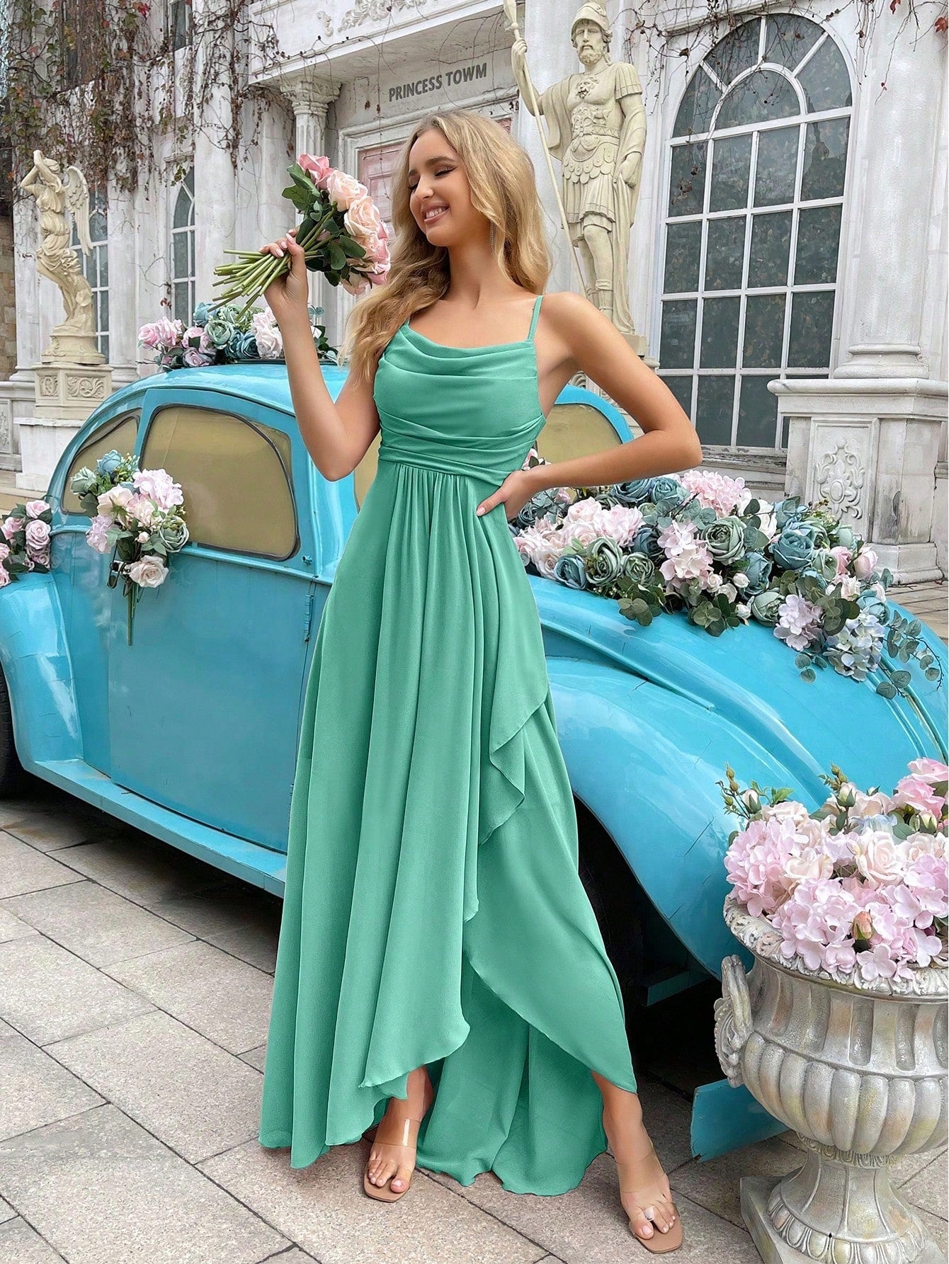 Women's Formal Long A-Line Evening Dress For Wedding Guest,