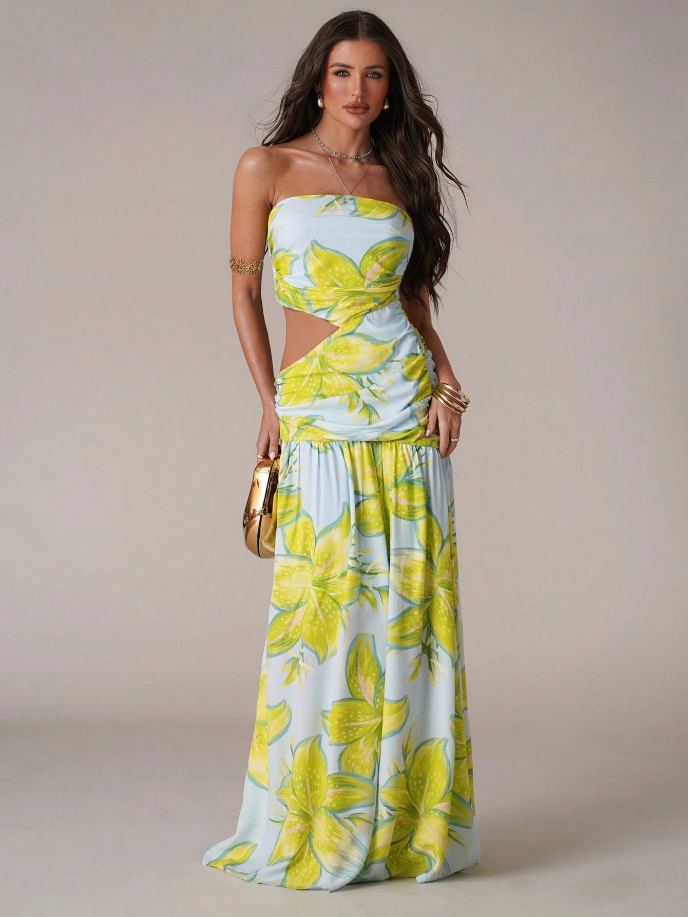 BAE Women's Light Blue Floral Summer Casual Holiday Vacation