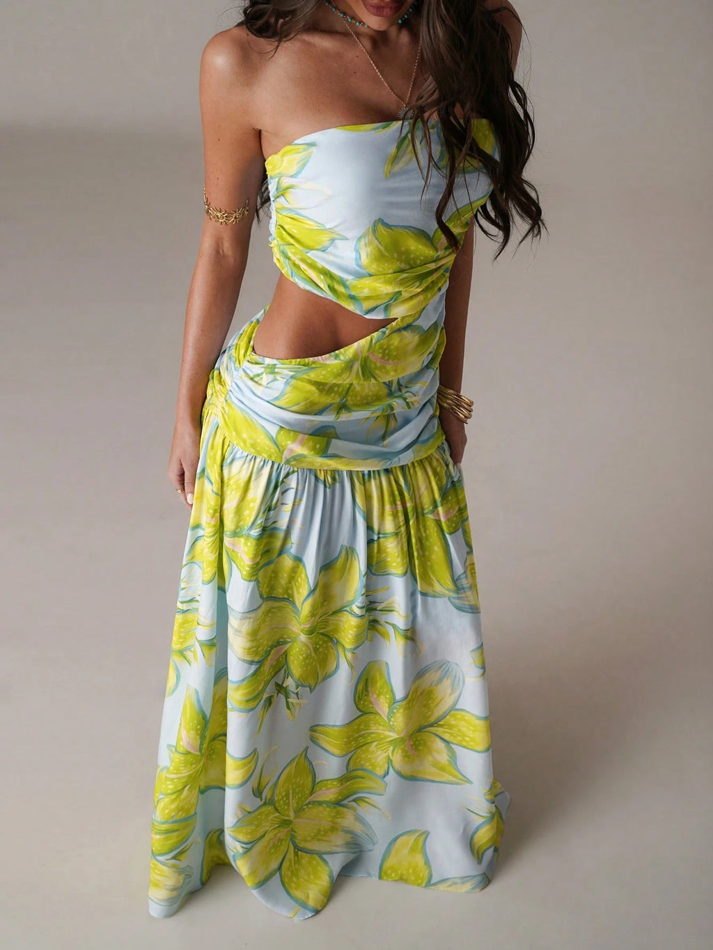 BAE Women's Light Blue Floral Summer Casual Holiday Vacation