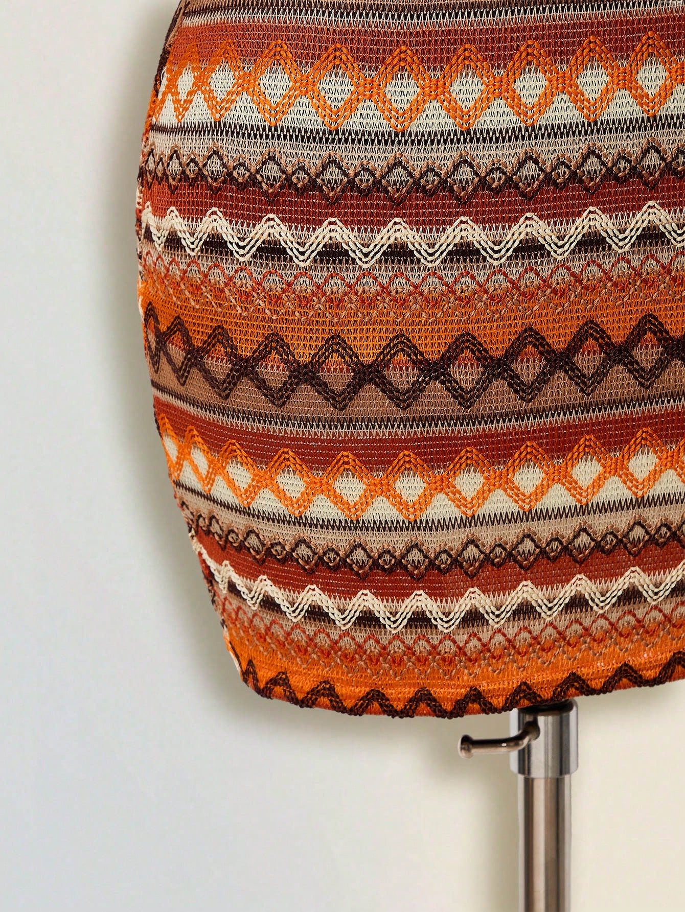 ICON Women's Colorful Jacquard Knit Contrast Ribbed Trim Halter