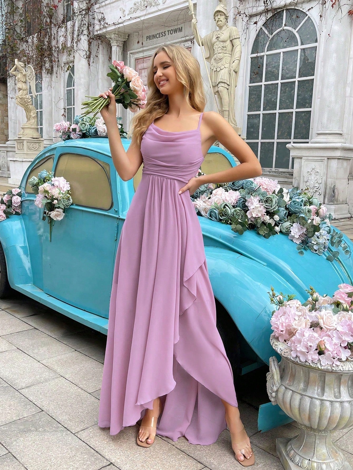 Women's Formal Long A-Line Evening Dress For Wedding Guest,