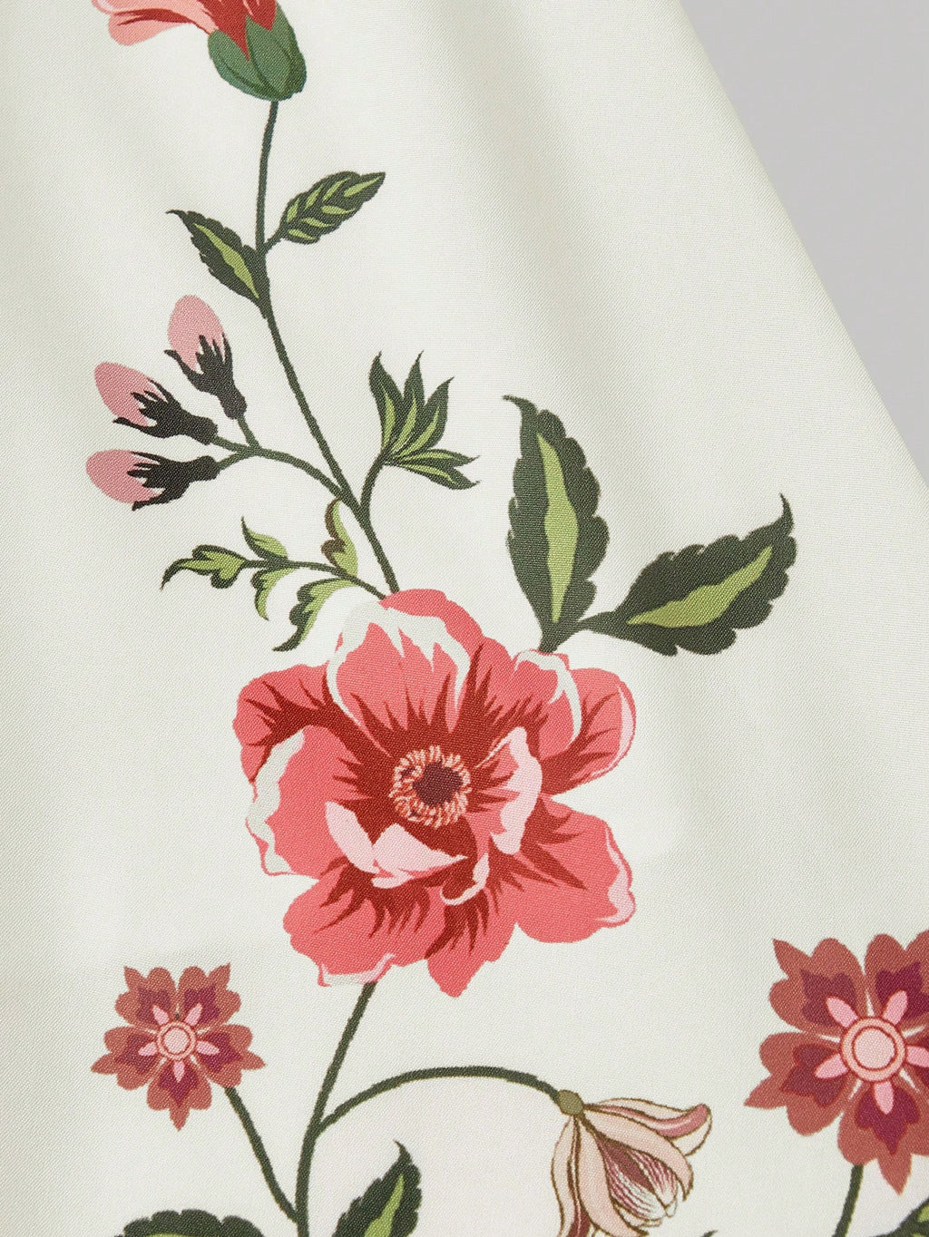 MOD Women's Floral Print Elegant White And Pink Summer Maxi