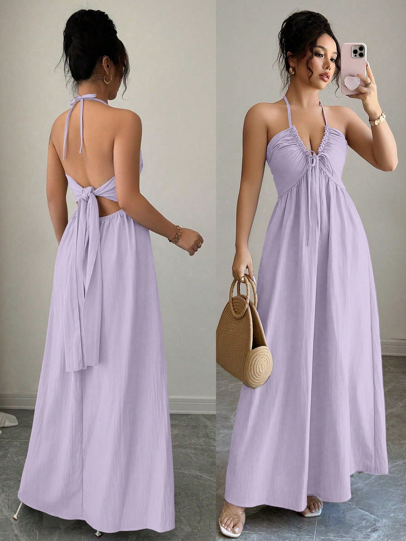 Rafferiza Women's Summer Sexy Beach Vacation Style Solid Color Halter