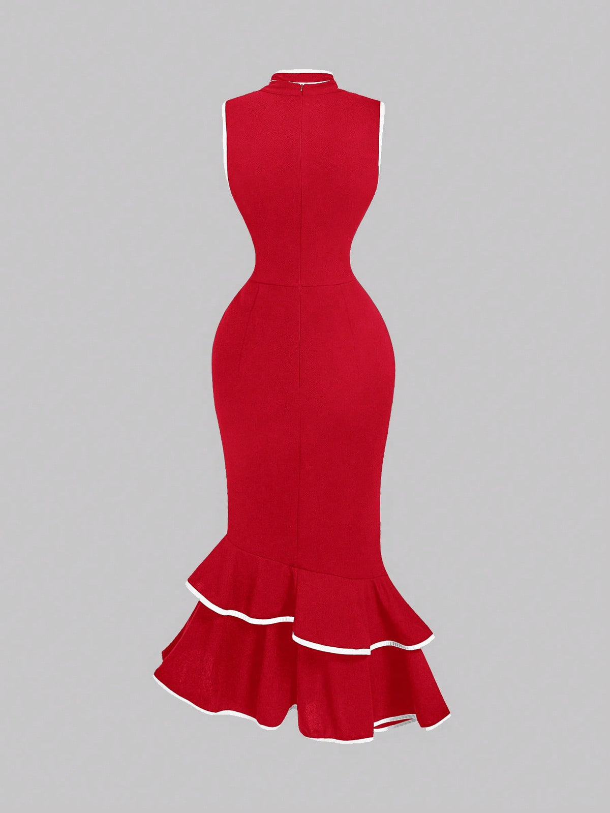 MOD Women's Sleeveless Midi Dress With Tie Neck, Black Bow And White, Christmas, New Year, Thanksgiving, - image 12