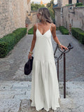 2026 Spring/Summer Women's Long Dress - Fashionable Solid Color,