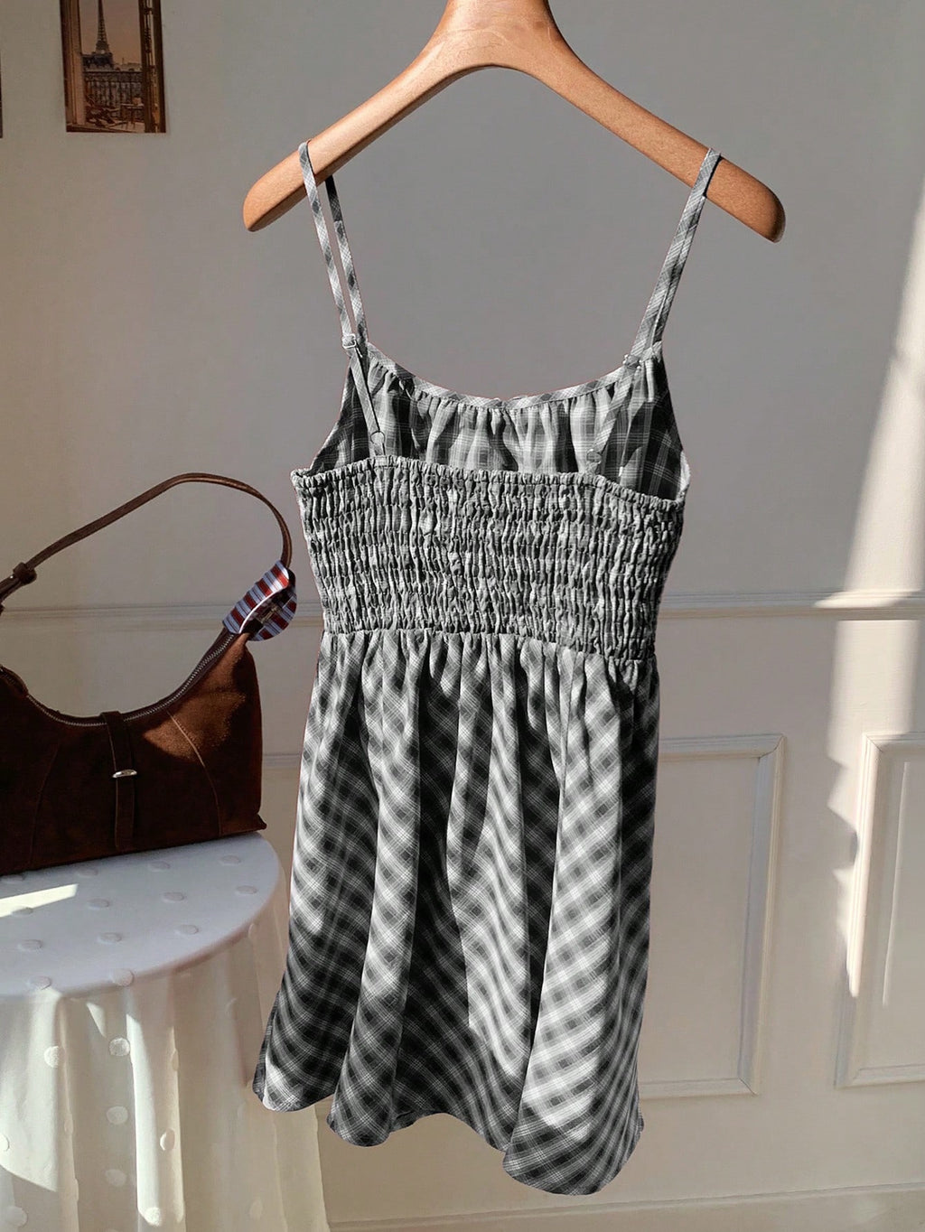 EZwear Pale Yellow Woven Slip Dress For Women, Romantic,Casual